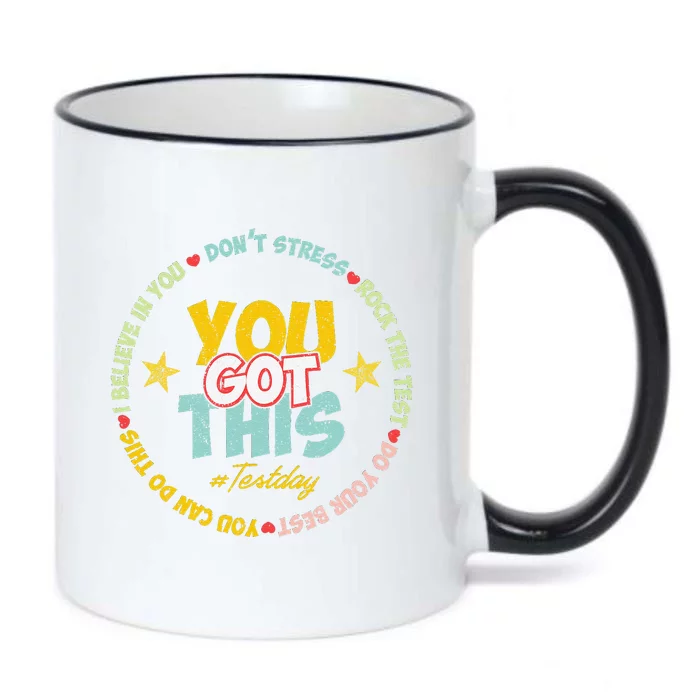 Motivational Testing Day Design Teacher Student You Got This Black Color Changing Mug