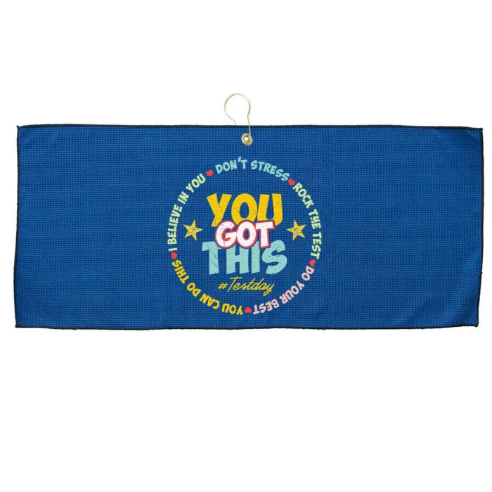 Motivational Testing Day Design Teacher Student You Got This Large Microfiber Waffle Golf Towel