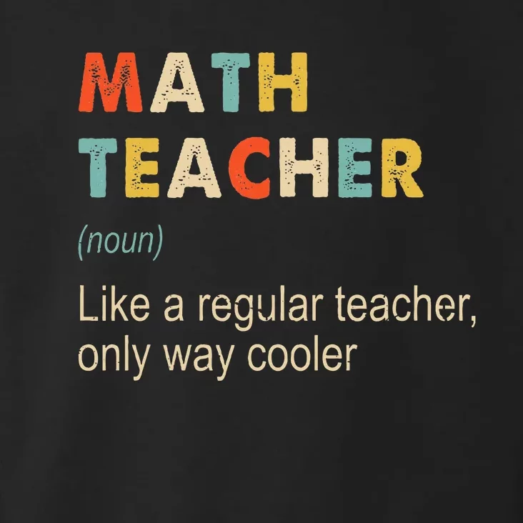 Math Teacher Definition Funny Teaching School Toddler Hoodie