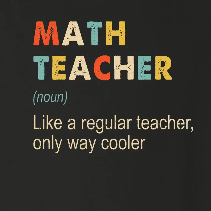 Math Teacher Definition Funny Teaching School Toddler Long Sleeve Shirt