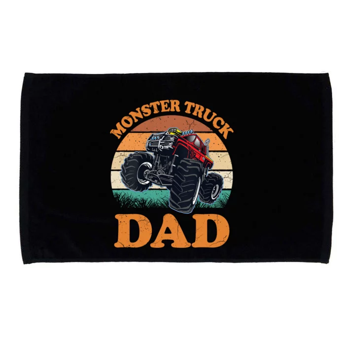 Monster Truck Dad Gift Retro Vintage Monster Truck Gift Microfiber Hand Towel