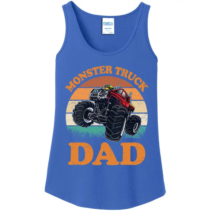 Monster Truck Dad Gift Retro Vintage Monster Truck Gift Ladies Essential Tank