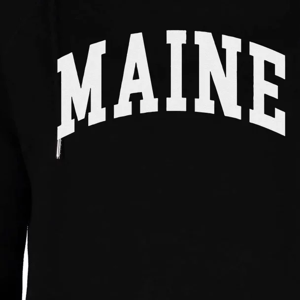 Maine Throwback Design Classic Womens Funnel Neck Pullover Hood