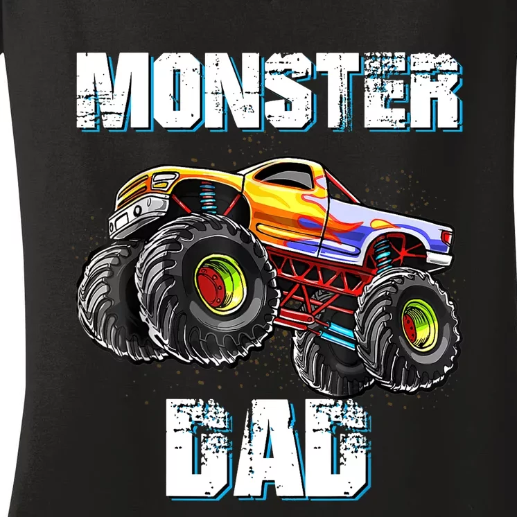 Monster Truck Dad Women's V-Neck T-Shirt