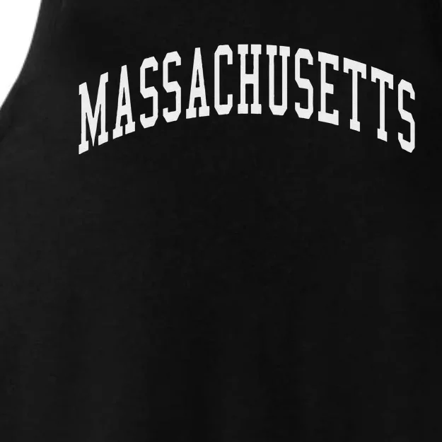 Massachusetts Throwback Design Classic Ladies Tri-Blend Wicking Tank