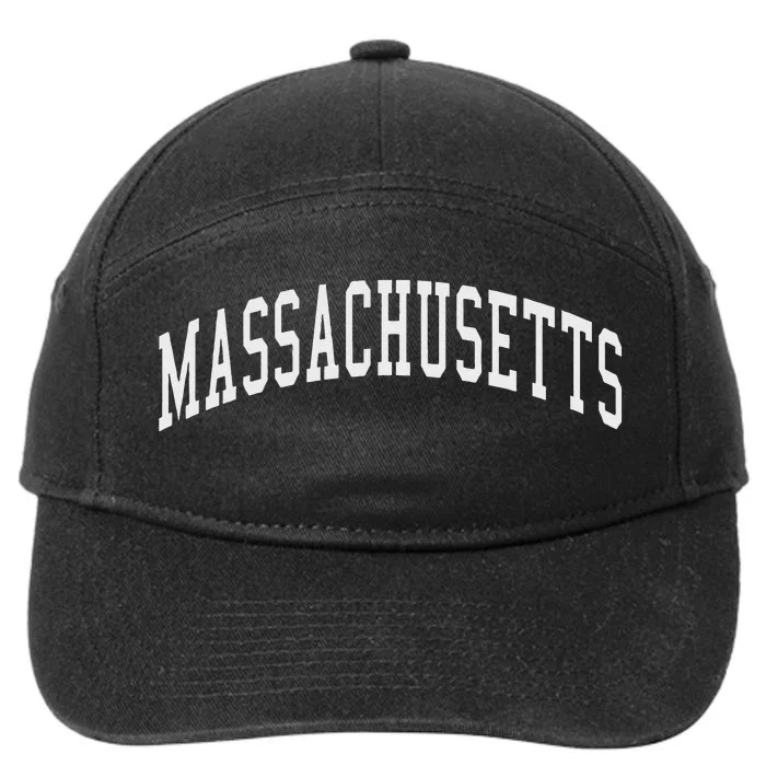 Massachusetts Throwback Design Classic 7-Panel Snapback Hat