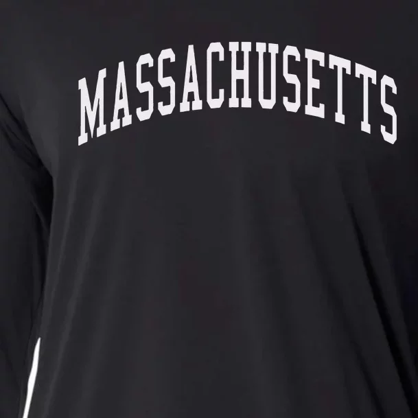 Massachusetts Throwback Design Classic Cooling Performance Long Sleeve Crew