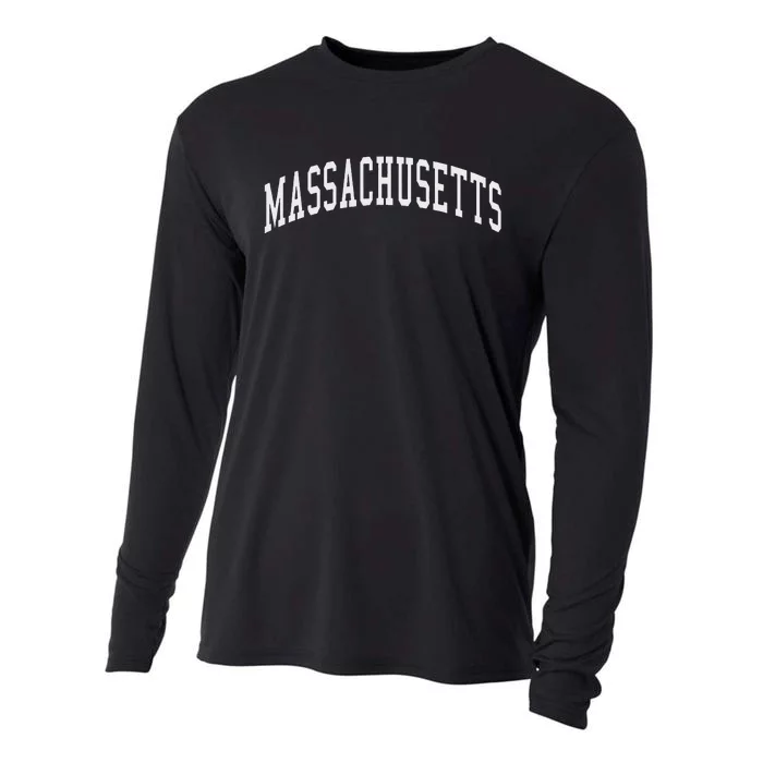 Massachusetts Throwback Design Classic Cooling Performance Long Sleeve Crew