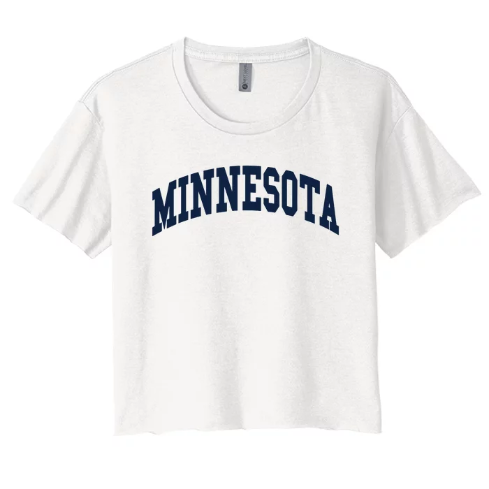 Minnesota Throwback Design Classic Women's Crop Top Tee