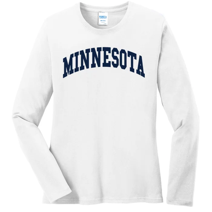 Minnesota Throwback Design Classic Ladies Long Sleeve Shirt