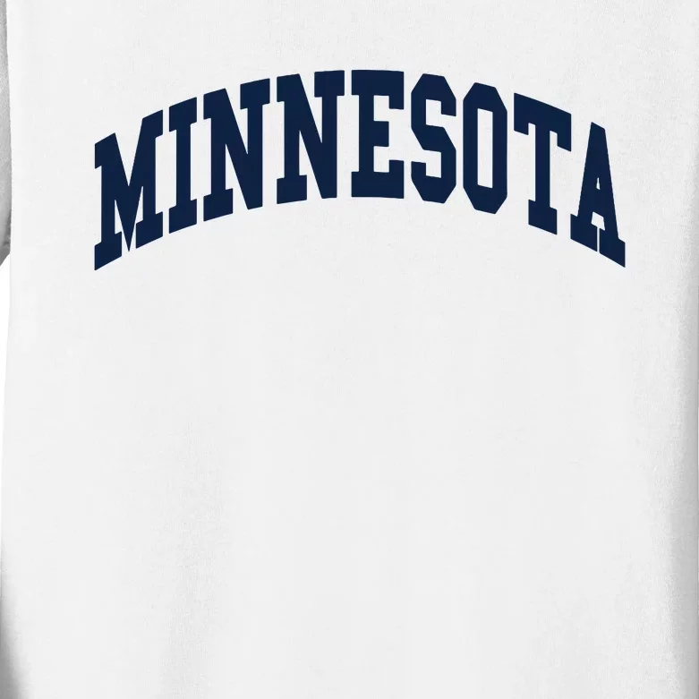 Minnesota Throwback Design Classic Kids Long Sleeve Shirt