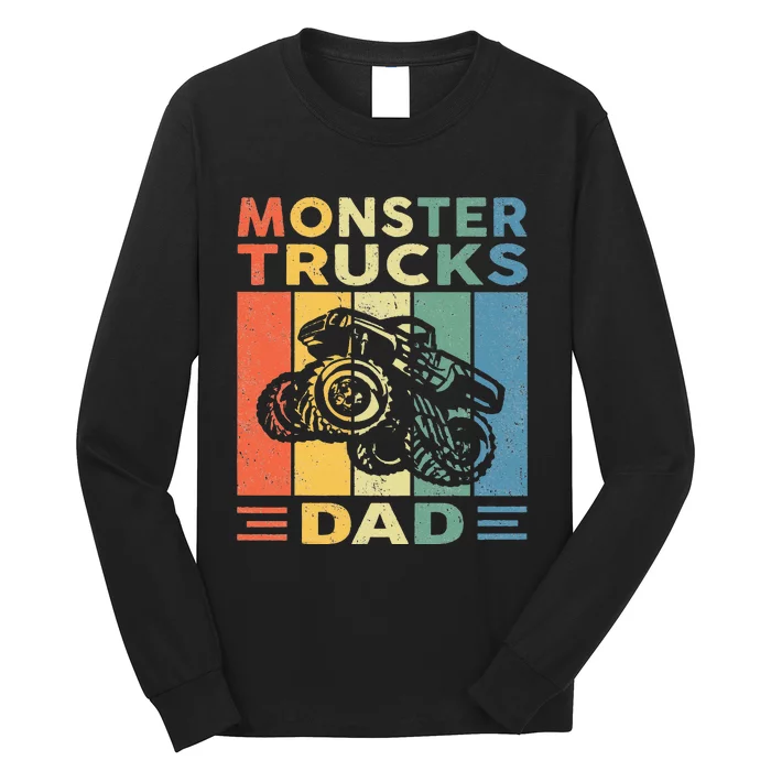 Monster Truck Dad Retro Vintage Monster Truck Long Sleeve Shirt