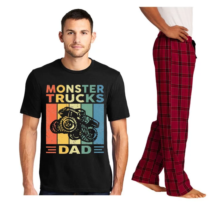 Monster Truck Dad Retro Vintage Monster Truck Pajama Set