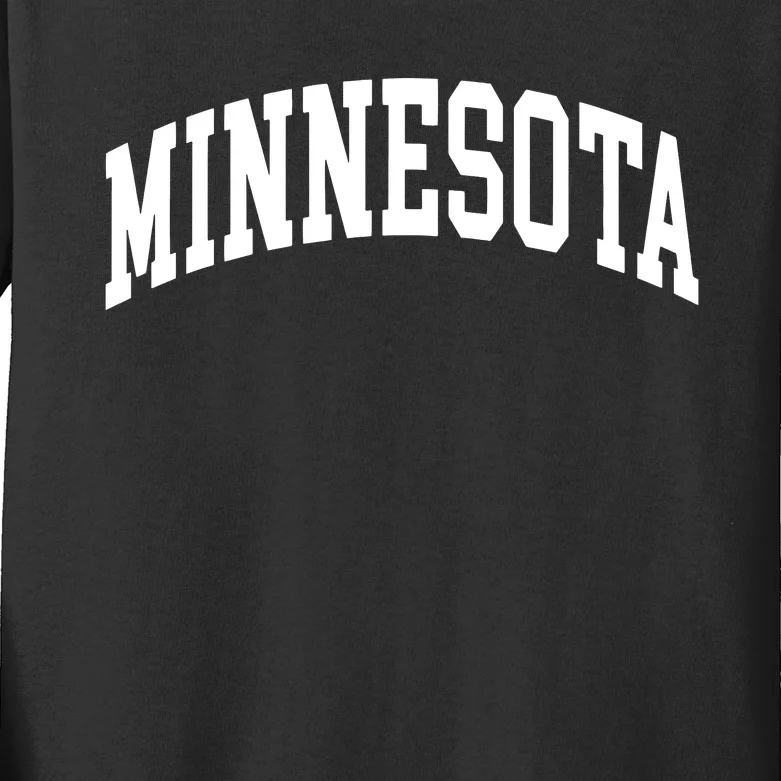 Minnesota Throwback Design Classic Kids Long Sleeve Shirt