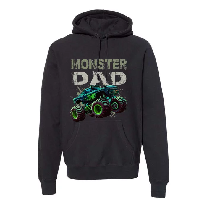 Monster Truck Dad Family Matching Monster Truck Lovers Premium Hoodie