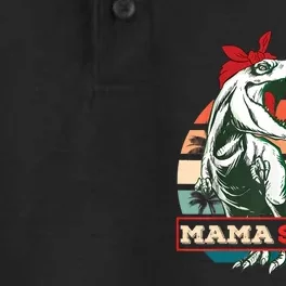 MAMASAURUS TRex Dinosaur MAMA SAURUS Family Mother's Day Dry Zone Grid Performance Polo