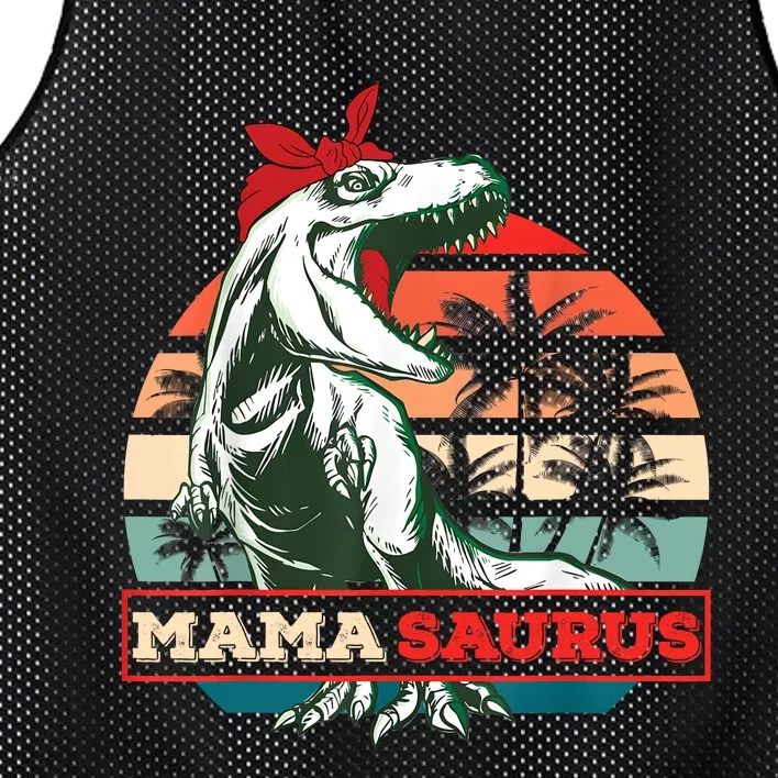 MAMASAURUS TRex Dinosaur MAMA SAURUS Family Mother's Day Mesh Reversible Basketball Jersey Tank