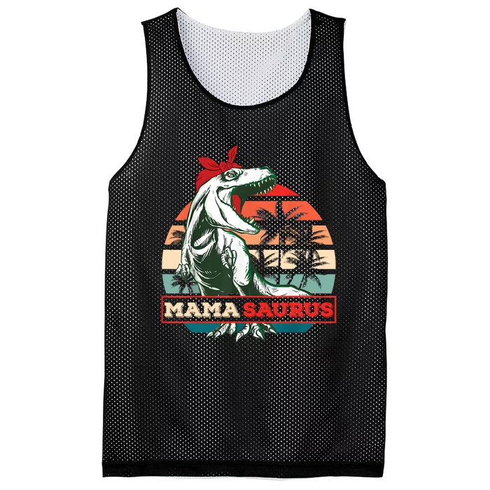 MAMASAURUS TRex Dinosaur MAMA SAURUS Family Mother's Day Mesh Reversible Basketball Jersey Tank