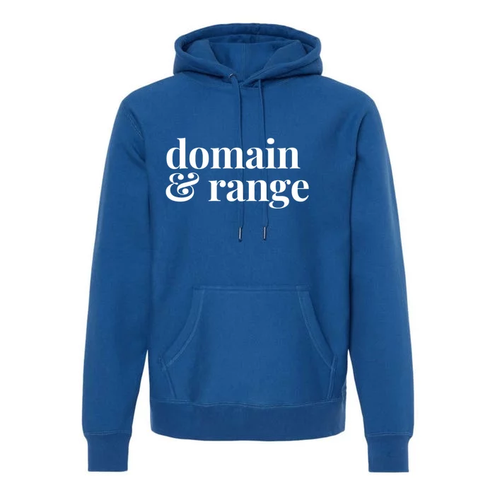 Math Teacher Domain And Range Cute Gift Premium Hoodie