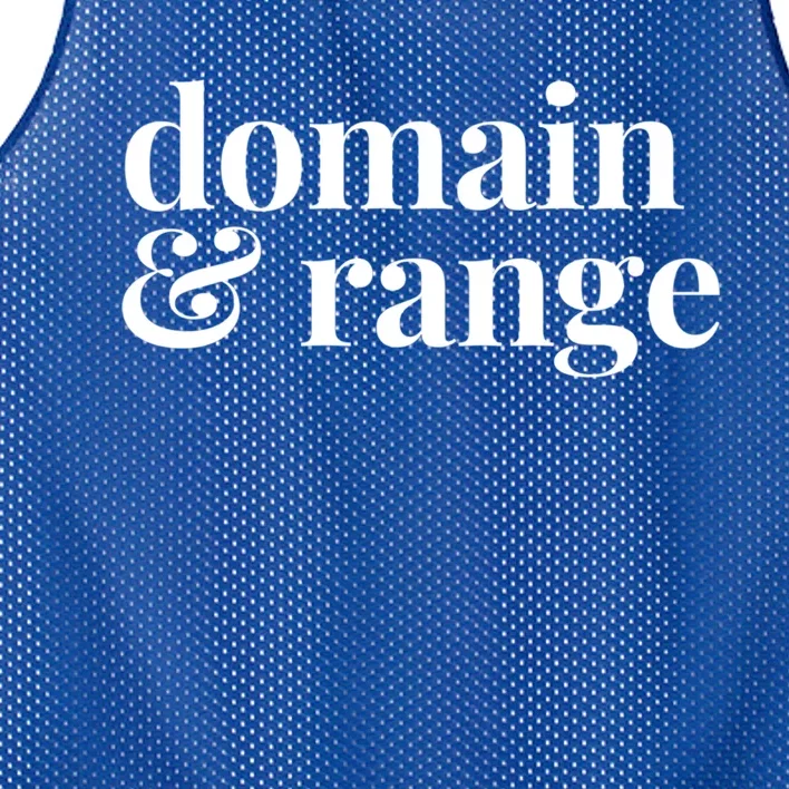 Math Teacher Domain And Range Cute Gift Mesh Reversible Basketball Jersey Tank