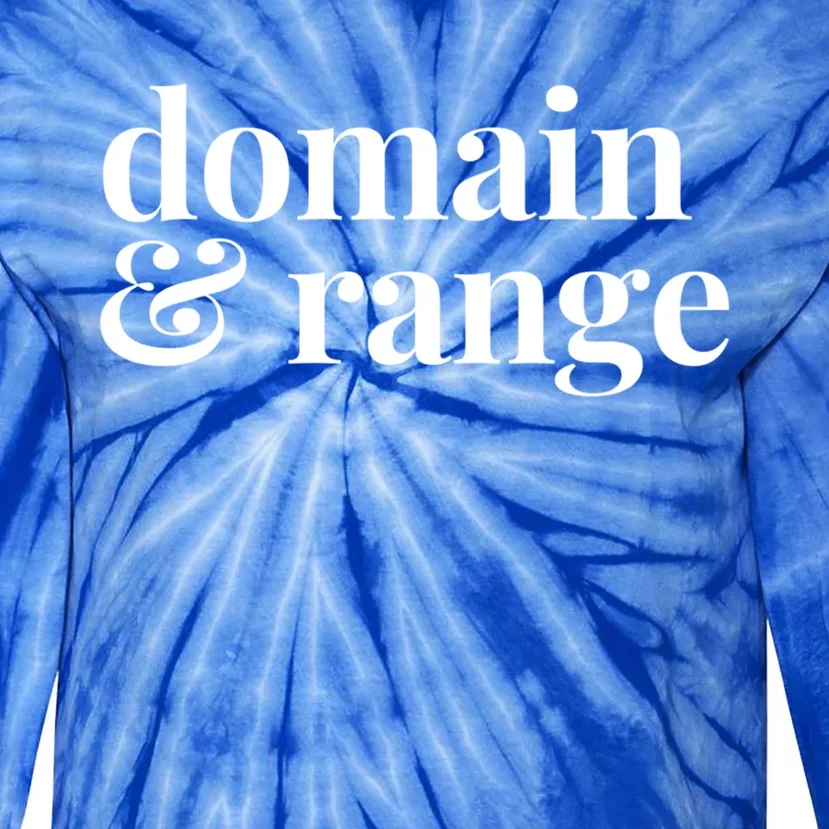 Math Teacher Domain And Range Cute Gift Tie-Dye Long Sleeve Shirt