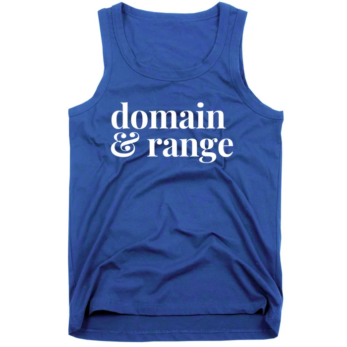 Math Teacher Domain And Range Cute Gift Tank Top