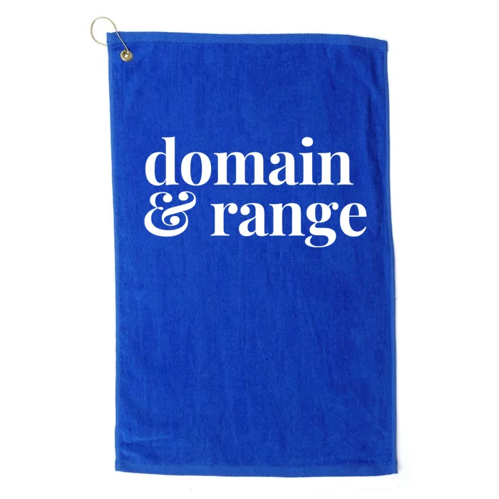 Math Teacher Domain And Range Cute Gift Platinum Collection Golf Towel