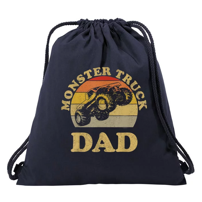 Monster Truck Dad Shirt Retro Vintage Monster Truck Shirt Drawstring Bag