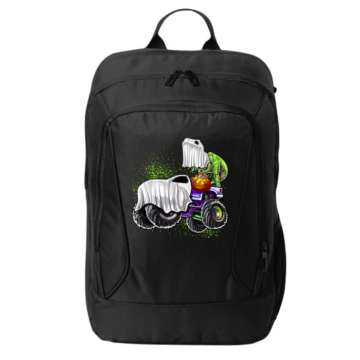 Monster Truck Dinosaur Ghost Halloween TrickOrTreat Funny Gift City Backpack