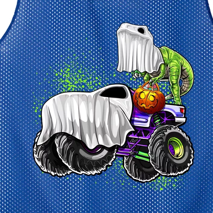 Monster Truck Dinosaur Ghost Halloween TrickOrTreat Funny Gift Mesh Reversible Basketball Jersey Tank