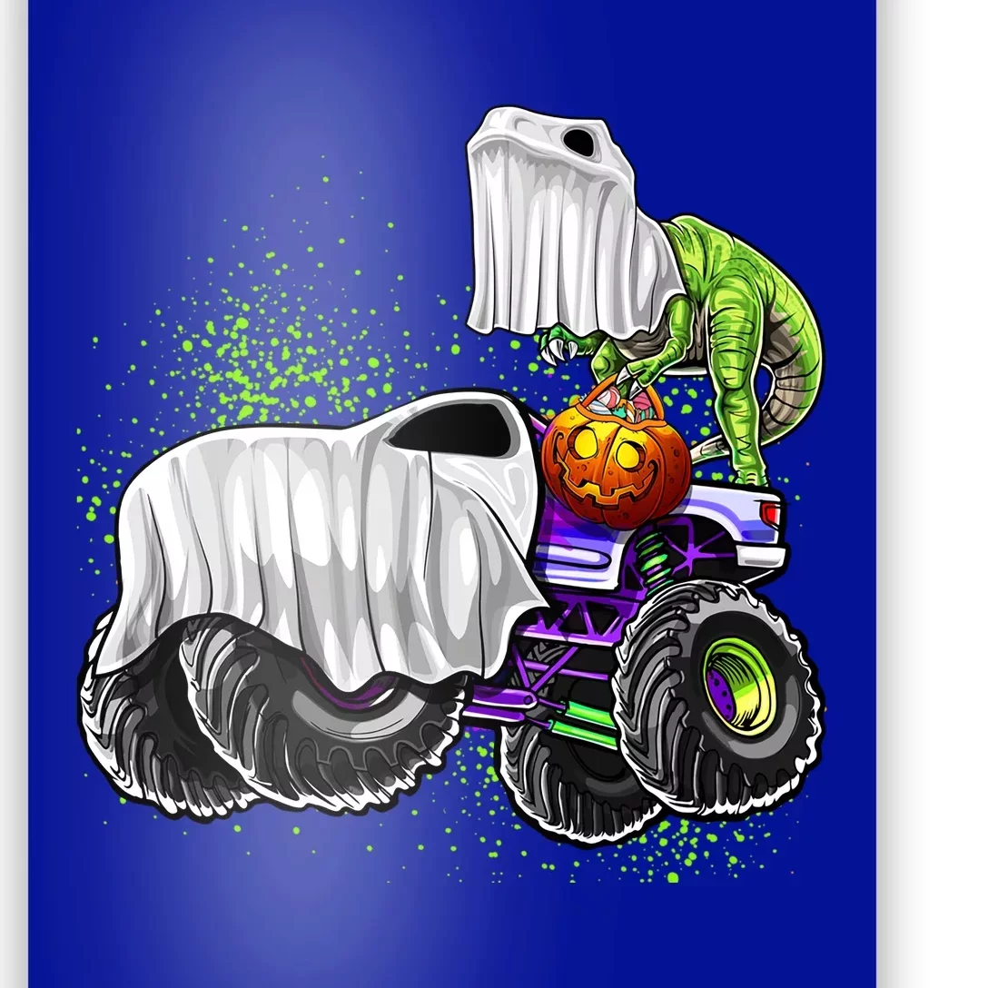 Monster Truck Dinosaur Ghost Halloween TrickOrTreat Funny Gift Poster