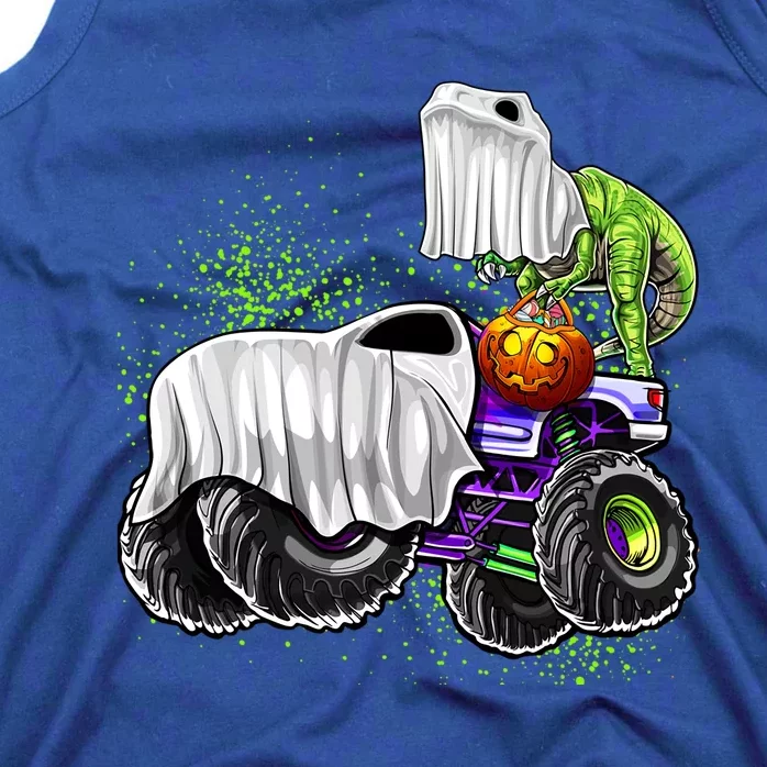 Monster Truck Dinosaur Ghost Halloween TrickOrTreat Funny Gift Tank Top