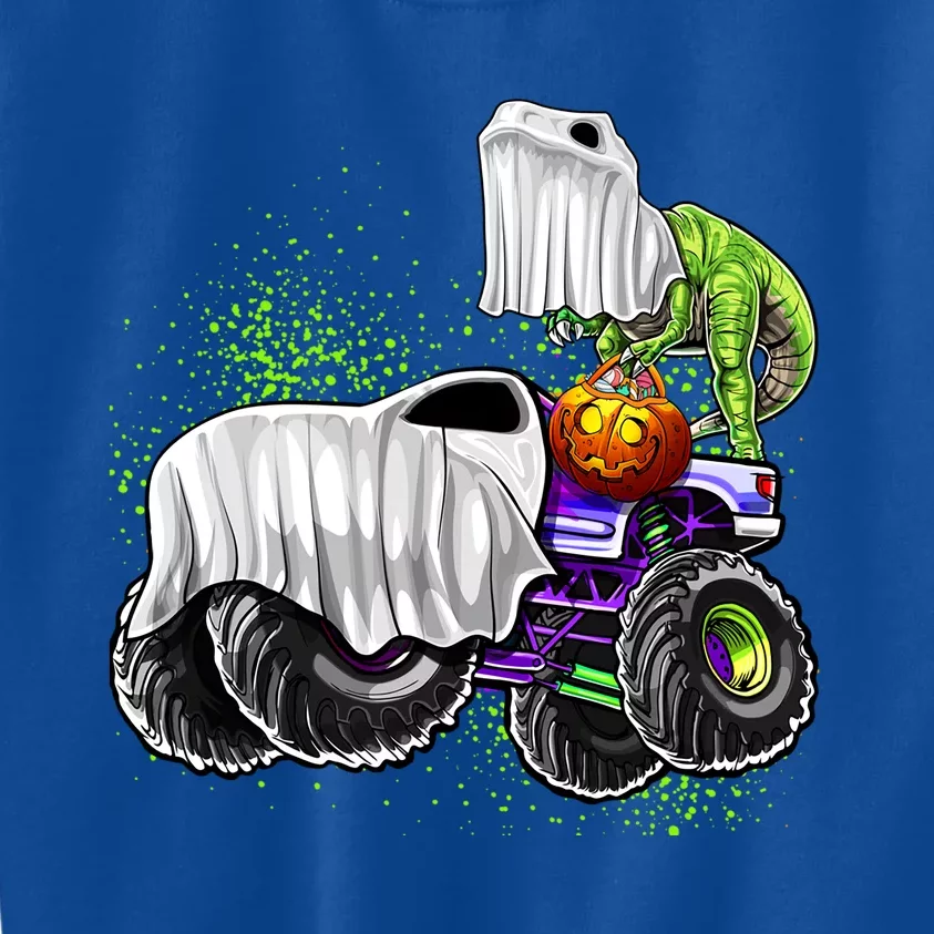 Monster Truck Dinosaur Ghost Halloween TrickOrTreat Funny Gift Kids Sweatshirt