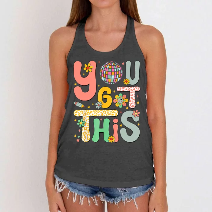 Motivational Testing Day Teacher Student You Got This Women's Knotted Racerback Tank