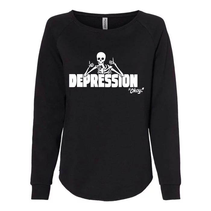 Moonbased The Depression Okay Womens California Wash Sweatshirt