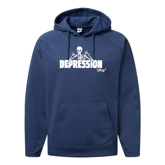 Moonbased The Depression Okay Performance Fleece Hoodie