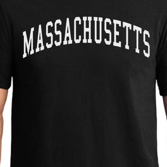 Massachusetts Throwback Design Print Classic Pajama Set