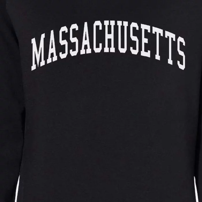 Massachusetts Throwback Design Print Classic Womens California Wash Sweatshirt