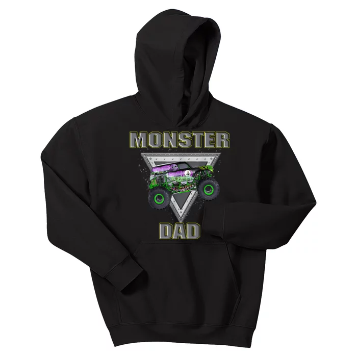 Monster Truck Dad Fathers Day Monster Truck Are My Jam Kids Hoodie