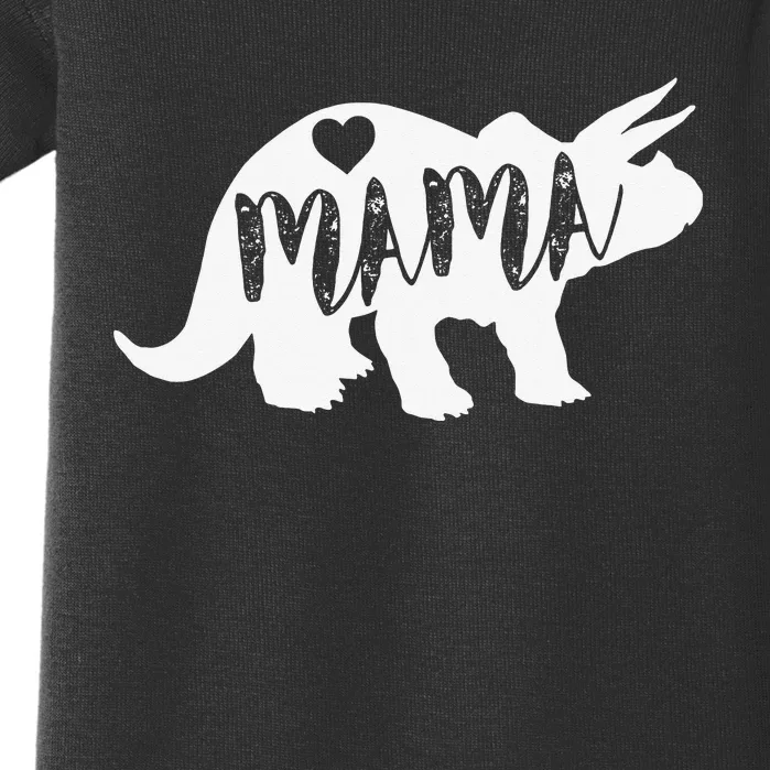 Mama Triceratops Dinosaur Funny Gift For Mother Day Baby Bodysuit