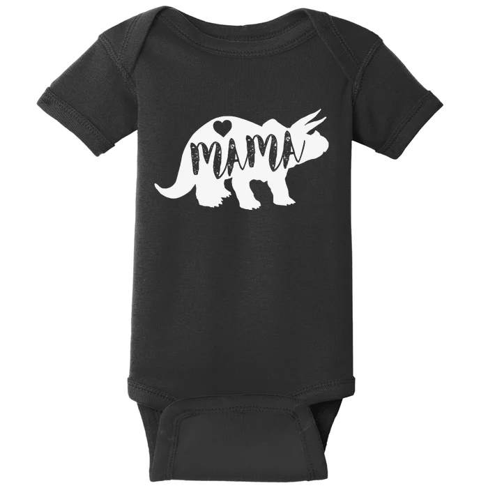 Mama Triceratops Dinosaur Funny Gift For Mother Day Baby Bodysuit