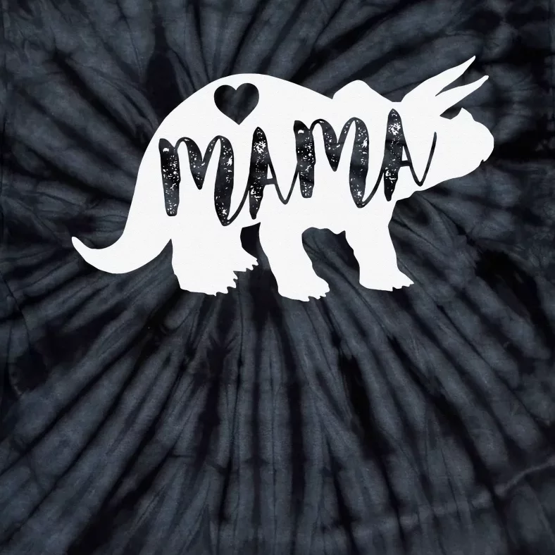 Mama Triceratops Dinosaur Funny Gift For Mother Day Tie-Dye T-Shirt