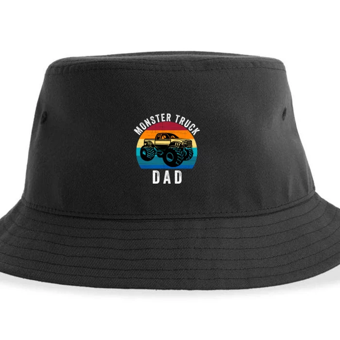 Monster Truck Dad FatherS Day Dads Love Monster Trucks Too Sustainable Bucket Hat