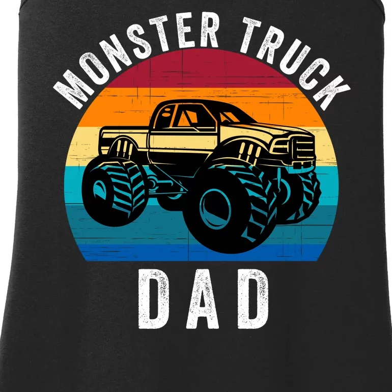 Monster Truck Dad FatherS Day Dads Love Monster Trucks Too Ladies Essential Tank