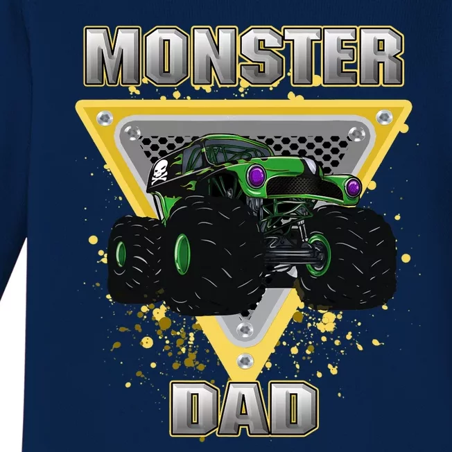 Monster Truck Dad Baby Long Sleeve Bodysuit