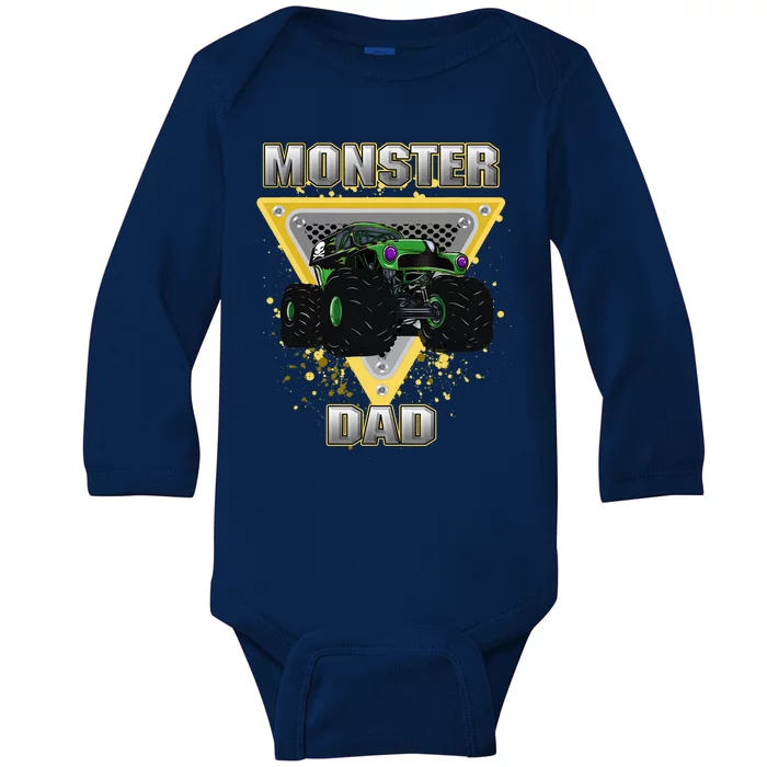 Monster Truck Dad Baby Long Sleeve Bodysuit