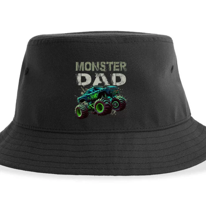 Monster Truck Dad Family Matching Sustainable Bucket Hat