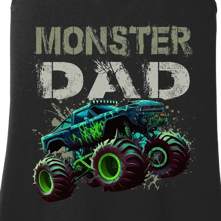 Monster Truck Dad Family Matching Ladies Essential Tank