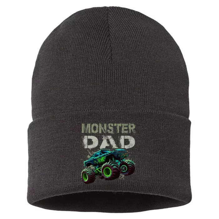 Monster Truck Dad Family Matching Sustainable Knit Beanie