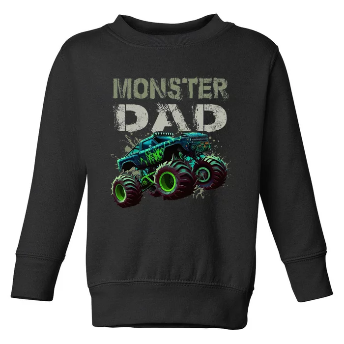 Monster Truck Dad Family Matching Toddler Sweatshirt